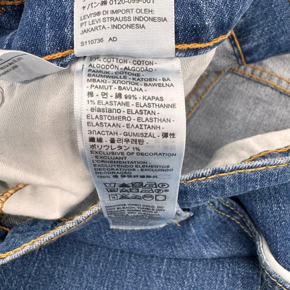 Levis 511 Slim Jeans Mens 50x34 Blue Medium Wash Ease Stretch Denim A35530007